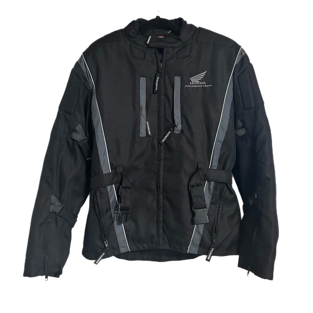 Black and Gray Men's Motorcycle Jacket